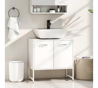 Homcom Bathroom Under Sink Cabinet For Basin Without Or With Pedestal White