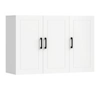 HOMCOM Bathroom Wall Cabinet, Wall Mounted Bathroom Cabinet, Over the Toilet Space Saver with Adjustable Shelves, White