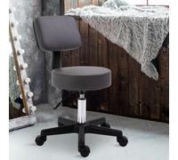 HOMCOM Beautician's Adjustable Swivel Salon Chair - Grey, Grey