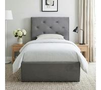 Homcom Single Bed Frame Gas Side Lift Under Bed Storage Dark Grey