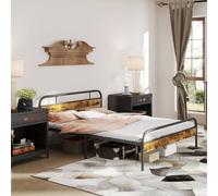 Homcom Bed Frame With Headboard, Platform Bed Frame With Underbed Storage In Brown Brown Single