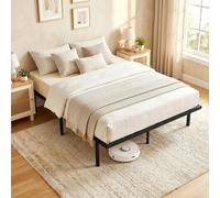 HOMCOM Bed Frame with Underbed Storage, No Box Spring Needed - Double