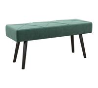 HOMCOM Bedroom Bench Shoe Bench with Soft Cushion, Velvet Upholstery, Steel Legs, for Entryway & Window Seat Storage, Green Aosom UK