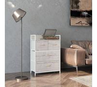 HOMCOM Bedroom Chest of Drawers 4 Drawer Dresser w/ Shelf, Natural