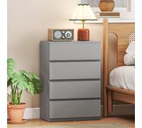 HOMCOM Bedroom Chest of Drawers, 4 Drawers Dresser, Drawer Unit, Grey