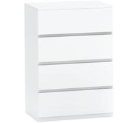 Bedroom Chest of Drawers, 4 Drawers Dresser, Drawer Unit HOMCOM White One Size
