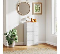 HOMCOM Bedroom Chest of Drawers, 5 Drawers Dresser, Drawer Unit, White