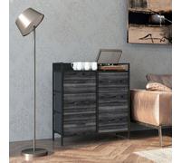 HOMCOM Bedroom Chest of Drawers 6 Drawer Dresser w/ Shelf, Black - Black