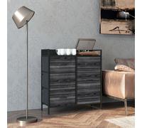 HOMCOM Bedroom Chest of Drawers 6 Drawer Dresser w/ Shelf, Black - Black