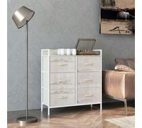 HOMCOM Bedroom Chest of Drawers 6 Drawer Dresser w/ Shelf, Natural HOMCOM Natural