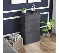 HOMCOM Modern Chest of Drawers, Modern Drawers Dresser for Bedroom in Grey HOMCOM Grey