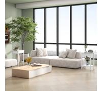 HOMCOM Bedside Table Cabinet Set of 2 with Drawer & Shelf, White HOMCOM White