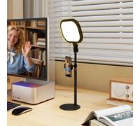 Bedside Table Lamp with 5 Colour Modes & 10 Brightness Levels, Black HOMCOM Black One Size