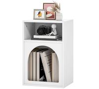 Homcom Bedside Table, Modern Nightstand For Bedroom, White White