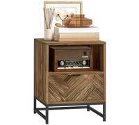 HOMCOM Bedside Table, Sofa Side Table with Drawer for Bedroom