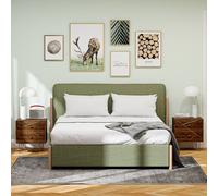 Homcom Bedside Tables Set Of 2, Modern Side Table Set With 2 Drawers, Brown Brown