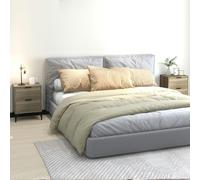 HOMCOM Bedside Tables Set of 2 w/ 2 Drawers For Bedroom, Living Room, Grey