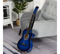 HOMCOM Beginner Acoustic Electric Cutaway Guitar Kids Guitar & Junior Guitar in Blue HOMCOM Blue
