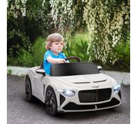 HOMCOM Bentley Bacalar Licensed 12V Kids Electric Ride On Car for 3-5 Years in White HOMCOM White