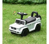HOMCOM Benz G350 Kids Ride on Sliding Car w/ Under Seat Storage No Power White