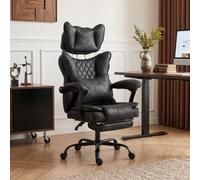 Homcom Big And Tall Office Chair With Lumbar Support, Black
