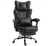 HOMCOM Big and Tall Office Chair with Lumbar Support, Black