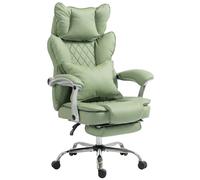 HOMCOM Big & Tall Office Chair with Lumbar Support in Light Green HOMCOM Light Green