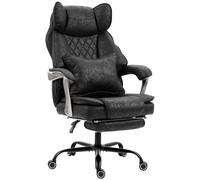 Homcom Big And Tall Office Chair With Lumbar Support, Black