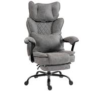 HOMCOM Big and Tall Office Chair with Lumbar Support, Grey