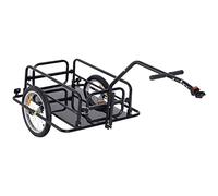 HOMCOM Folding Bicycle Cargo Storage Cart and Luggage Trailer with Hitch