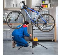Homcom Bike Cycle Bicycle Maintenance Repair Stand Mechanic Adjustable Workstand Rack In Black Black One Size