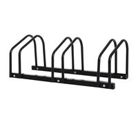 Homcom 3 Bike Parking Rack Black, Black