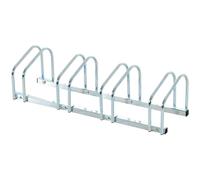 Homcom Bike Parking Rack Bicycle Locking Storage Stand For 4 Cycling Silver