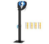 HOMCOM Wall-Mounted Bike Repair Stand with Adjustable Clamp and Screws - Black, Black
