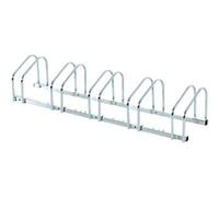 Homcom 5 Bike Parking Rack Silver, Silver