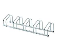 HOMCOM Bike Stand Parking Rack Floor or Wall Mount Bicycle Cycle Storage Locking Stand (5 Racks, Silver)