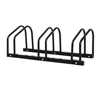 HOMCOM Bike Stand Parking Rack Floor/Wall Mount, 3 Racks Black