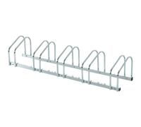 HOMCOM Bike Stand Parking Rack Floor or Wall Mount Bicycle Cycle Storage Locking Stand (5 Racks, Silver)