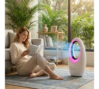 HOMCOM Bladeless Tower Fan for Bedroom, 36dB Standing Cooling Fan, White HOMCOM White