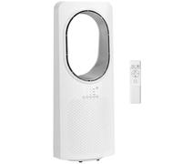HOMCOM Bladeless Tower Fan for Bedroom, 36dB Standing Cooling Fan with 45° Oscillating, 3 Speeds, 3 Modes, 15H Timer, White
