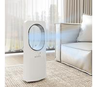HOMCOM Bladeless Tower Fan with Oscillating, 3 Speeds, 3 Modes, 15H Timer in White HOMCOM White