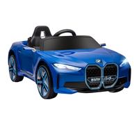 HOMCOM BMW i4 Licensed 12V Electric Car for Kids, Kids Electric Ride-on with Remote Control, Suspension Wheels, Music, Horn, Lights, MP3 Slot, Portable Battery, for Ages 3-6 Years - Blue Blue