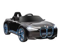 HOMCOM BMW i4 Licensed 12V Electric Car for Kids, Kids Electric Ride-on with Remote Control, Suspension Wheels, Music, Horn, Lights, MP3 Slot, Portable Battery, for Ages 3-6 Years - Black Black