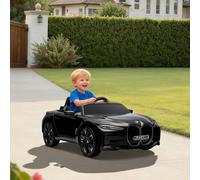 HOMCOM BMW i4 Licensed 12V Kids Electric Ride-On Car w/ Remote Control - Black