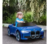 HOMCOM BMW i4 Licensed 12V Kids Electric Ride-On Car w/ Remote Control - Blue