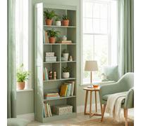 HOMCOM Bookcase, 6-Tier Bookshelf with Anti-Tipping Design - Green