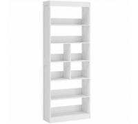 HOMCOM Bookcase, 6-Tier Bookshelf with Open Storage Shelves, Cubes, 180 cm Tall Display Shelf with Anti-Tipping Design, White