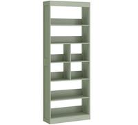 HOMCOM Bookcase, 6-Tier Bookshelf with Open Storage Shelves, Cubes, 180 cm Tall Display Shelf with Anti-Tipping Design, Green