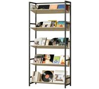 Homcom Bookcase Anti-Slip Design 5-Tier In Natural Natural