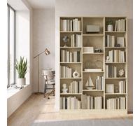 Homcom Bookcase Freestanding Open Storage Shelf With 17 Compartments
